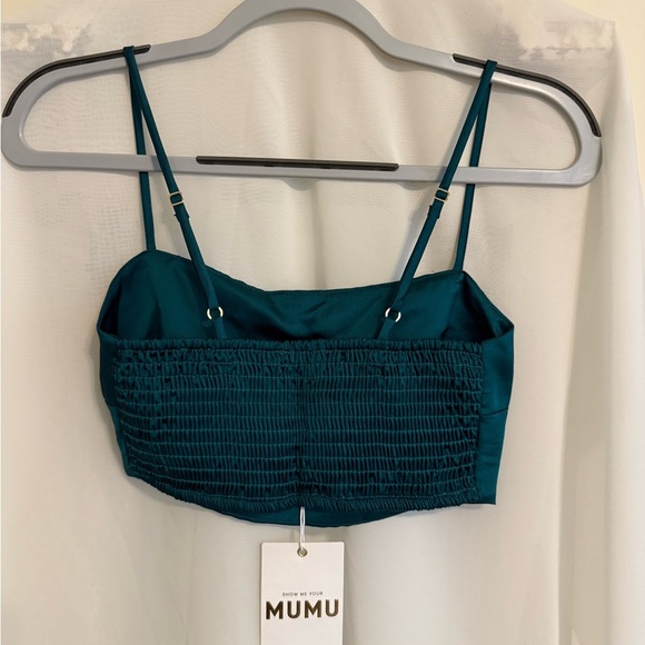 NWT Show Me Your MuMu Emerald Green Clurb Crop Top - Picture 5 of 6